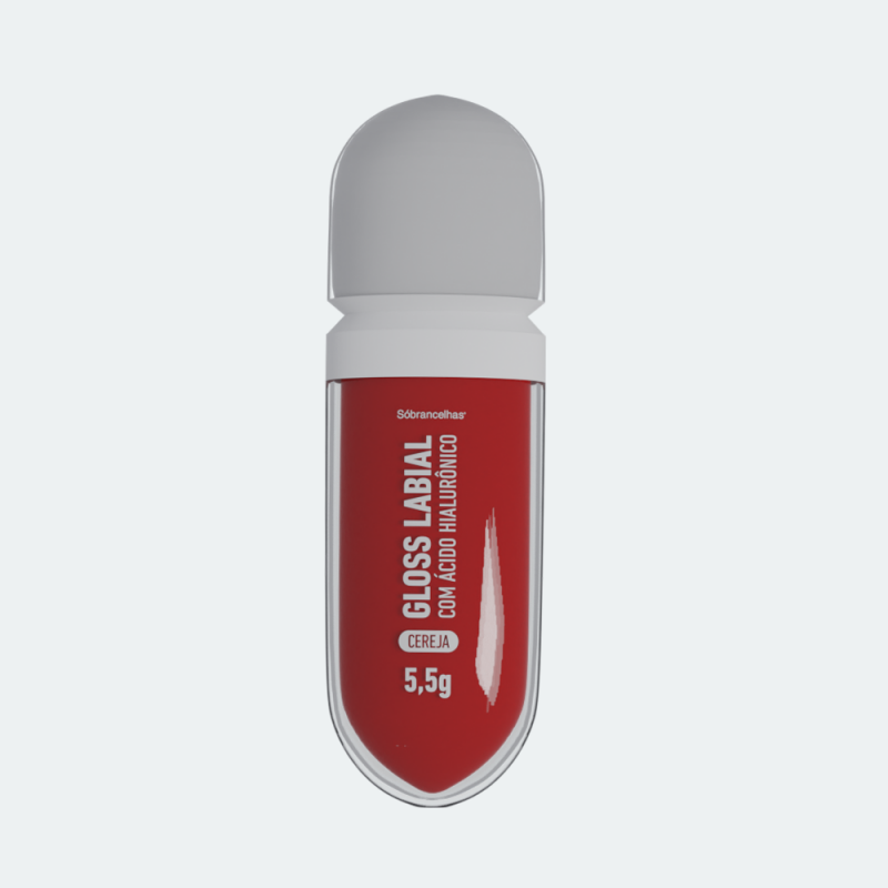 Gloss Labial Cereja com Acido Hialuronico 5,5g Sobrancelhas