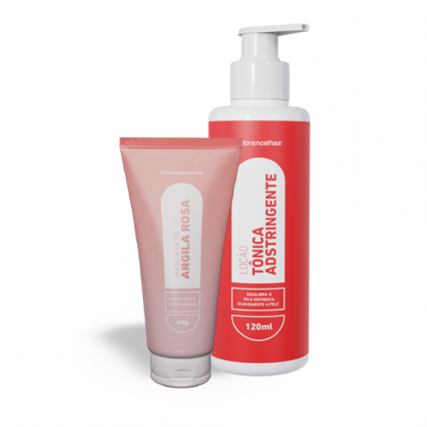 Kit Opção 1 ( com 1 Loção Adstringente 120ml e 1 Máscara de Argila Rosa 60g)